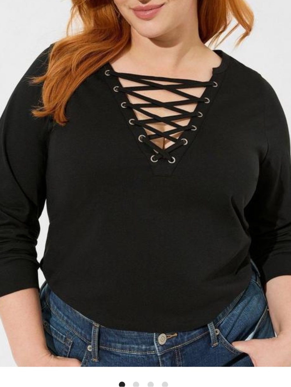 Torrid Lace Up Corset Long Sleeve Tee